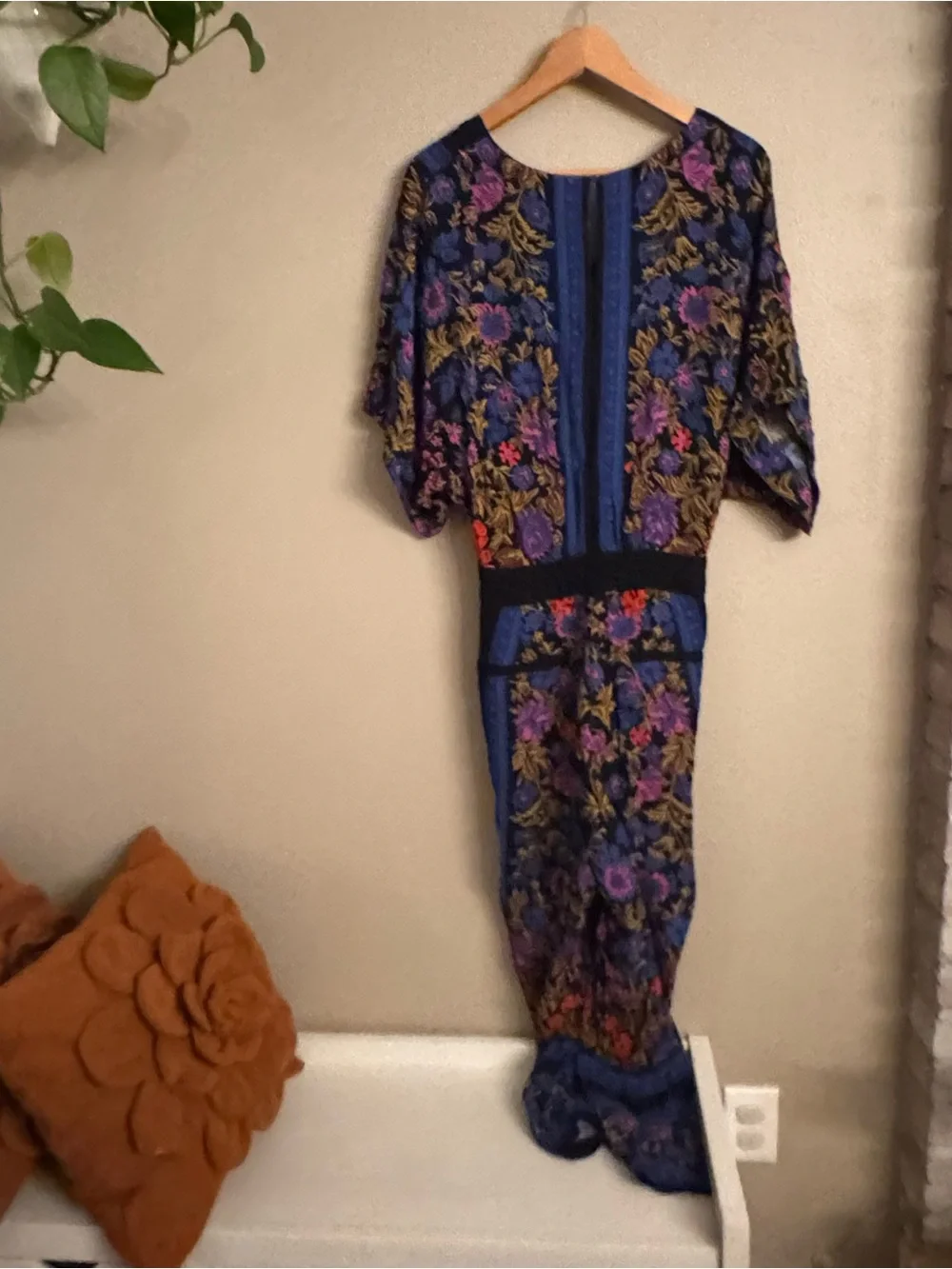 ANTHROPOLGIE Floral Scarf Print Jumpsuit